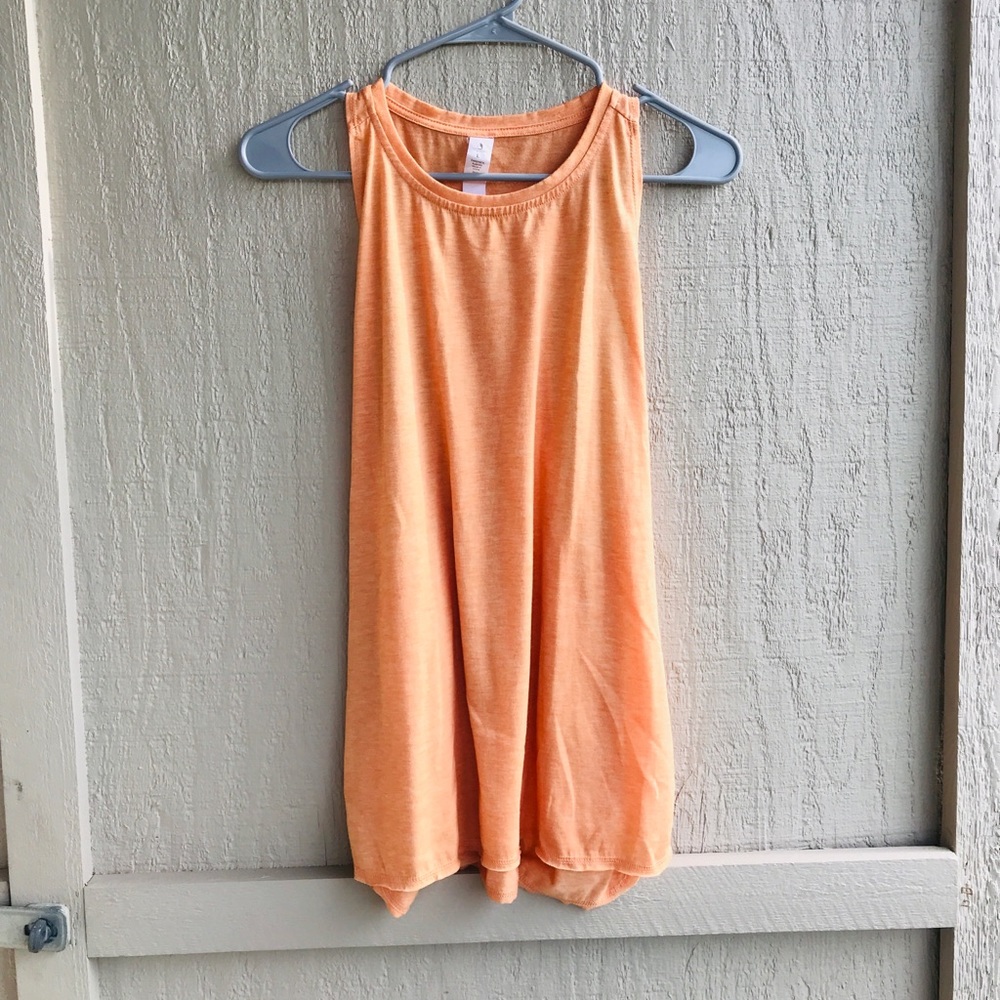 IcyZone Women's Orange Workout Athletic Racer Back Tank Top L